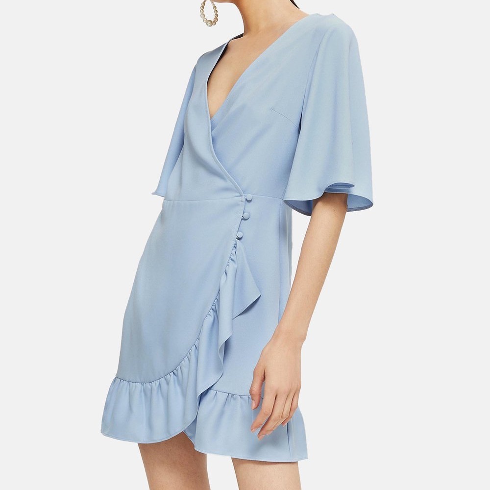 TopShop Poplin Ruffle Dress